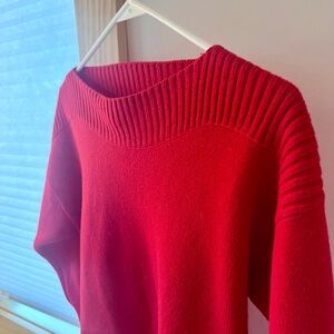 Vintage Boatneck Vibrant Red Sweater